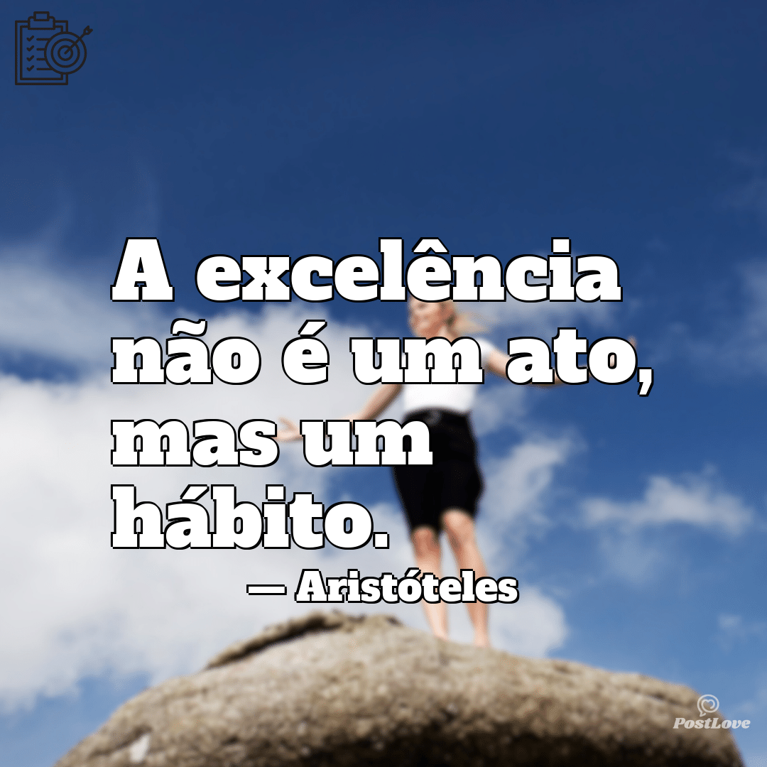 “A excelência não é um ato, mas um hábito.”