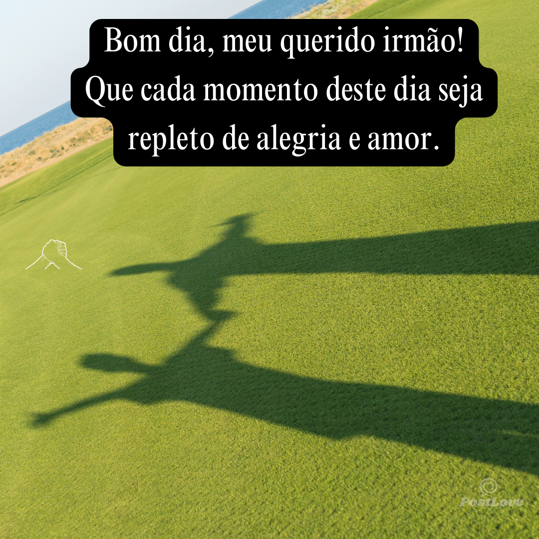 Bom dia, meu querido irmão! Que cada momento deste dia seja repleto de alegria e amor.