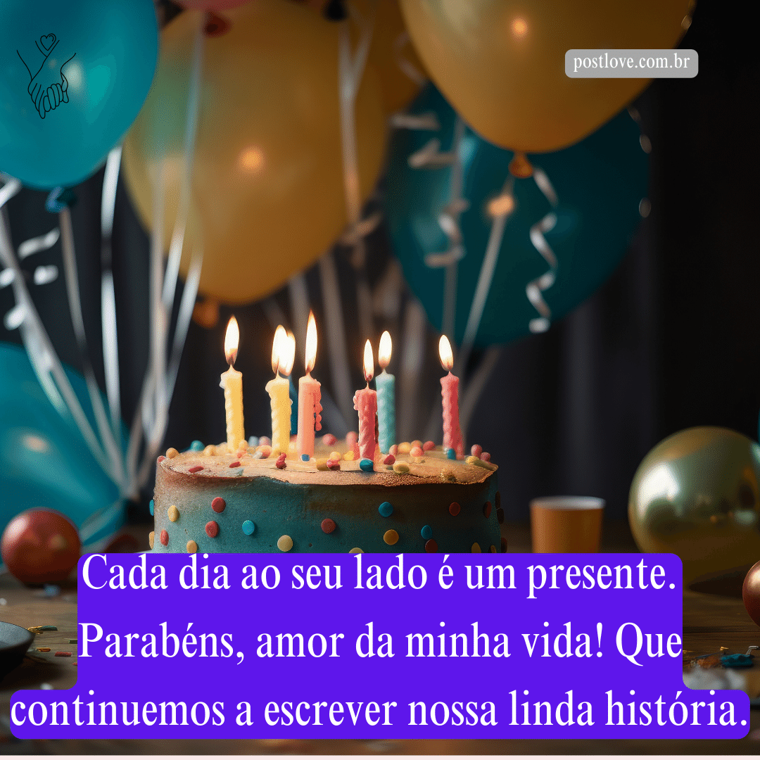 Cada dia ao seu lado é um presente. Parabéns, amor da minha vida! Que continuemos a escrever nossa linda história.