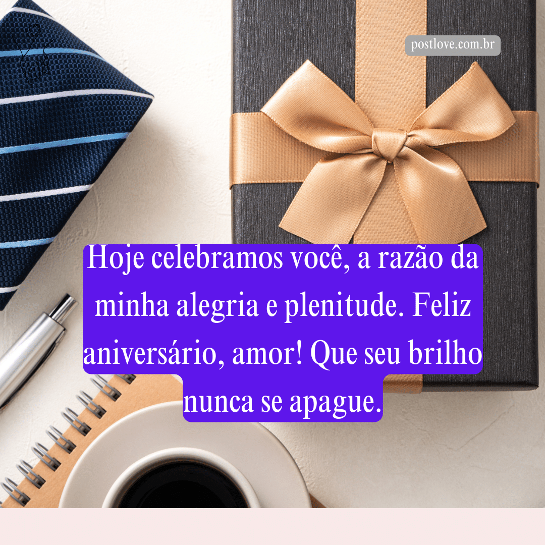 Hoje celebramos você, a razão da minha alegria e plenitude. Feliz aniversário, amor! Que seu brilho nunca se apague.