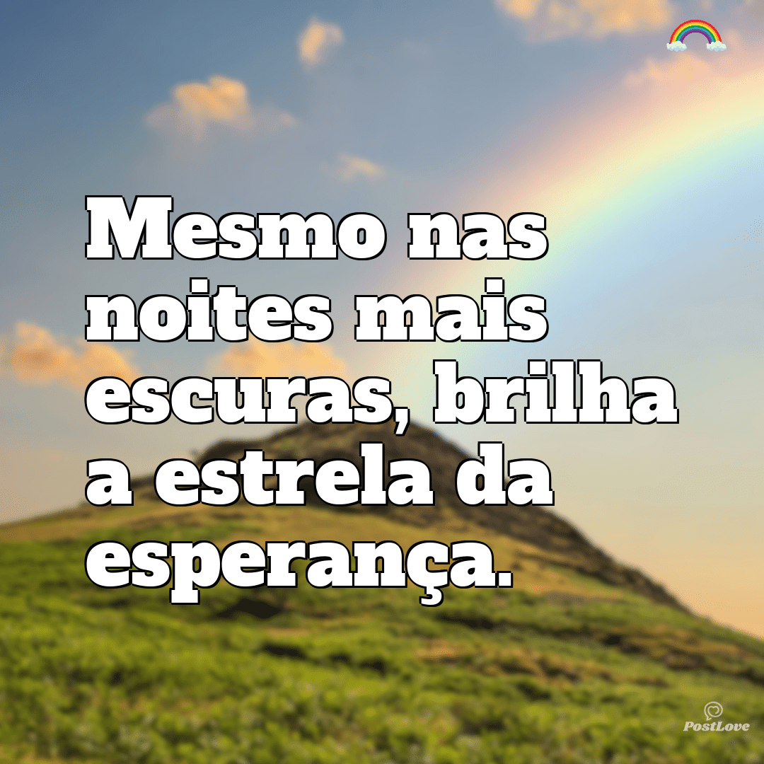 “Mesmo nas noites mais escuras, brilha a estrela da esperança.”