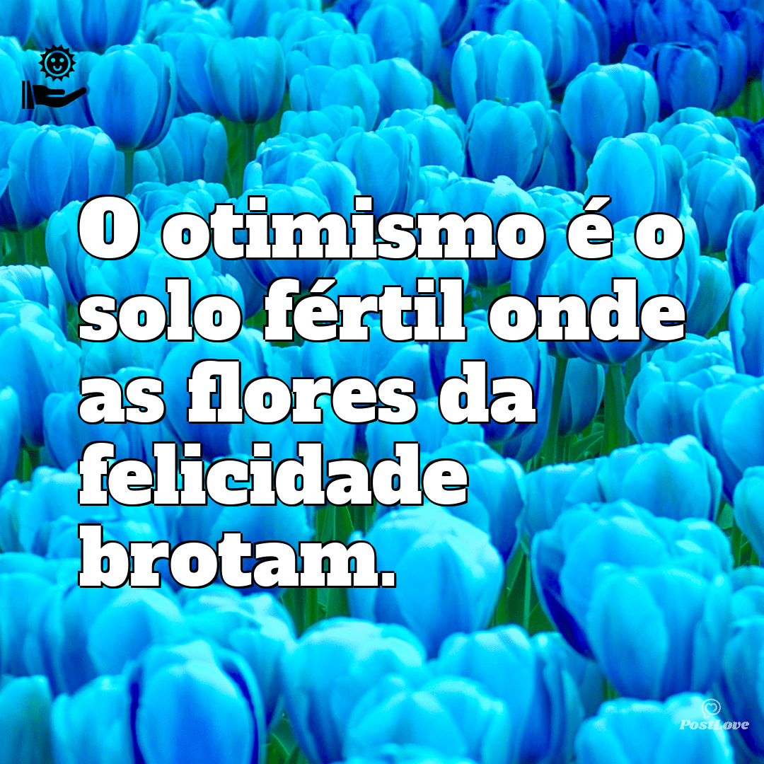 “O otimismo é o solo fértil onde as flores da felicidade brotam.”