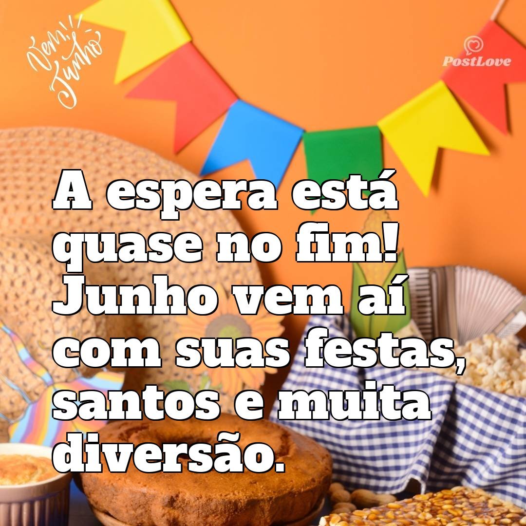 A espera está quase no fim! Junho vem aí com suas festas, santos e muita diversão.