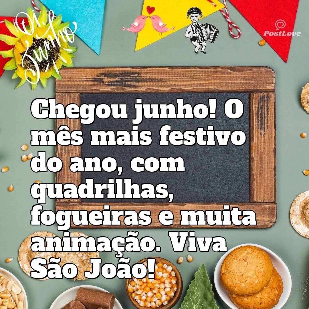 Chegou junho! O mês mais festivo do ano, com quadrilhas, fogueiras e muita animação. Viva São João!