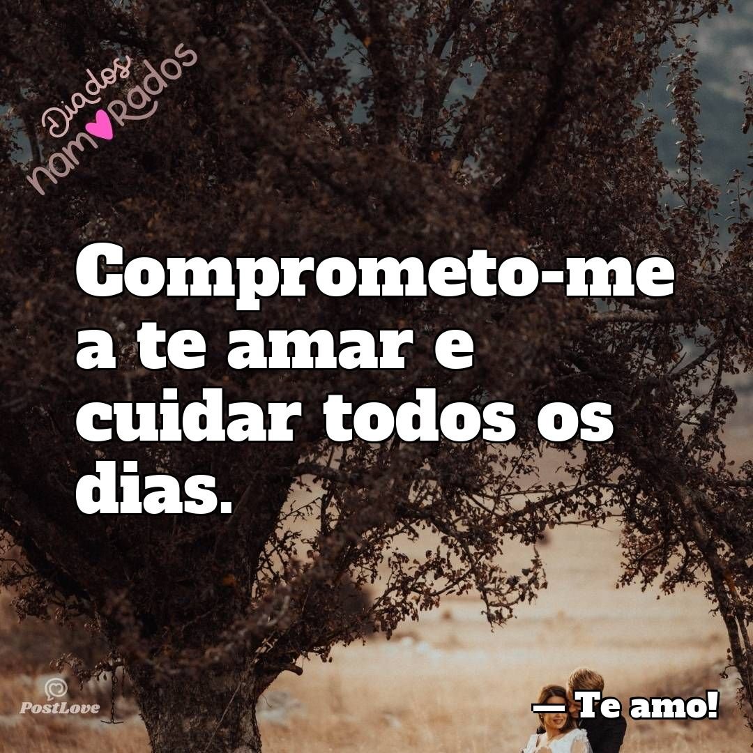 Comprometo-me a te amar e cuidar todos os dias.