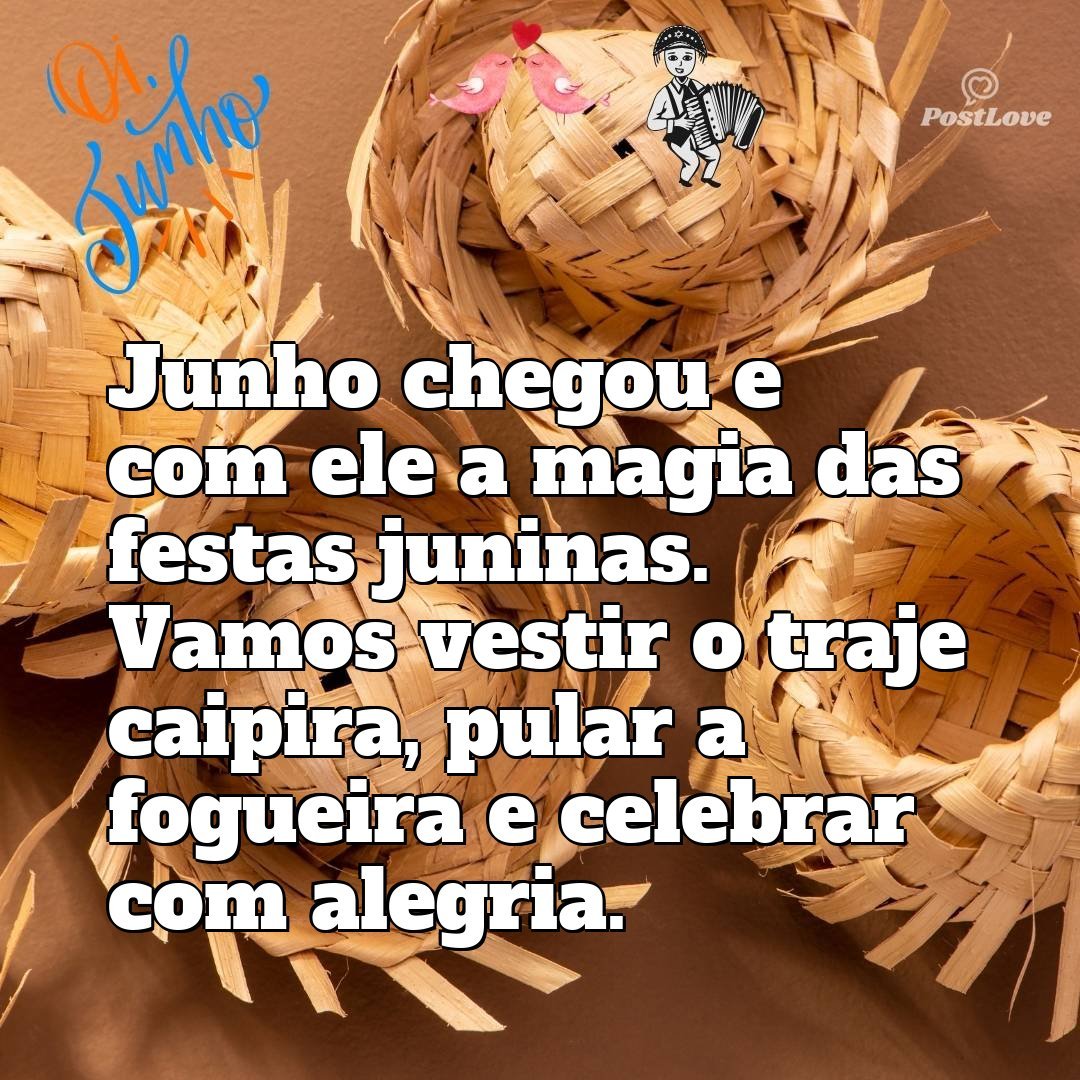 Junho chegou e com ele a magia das festas juninas. Vamos vestir o traje caipira, pular a fogueira e celebrar com alegria.