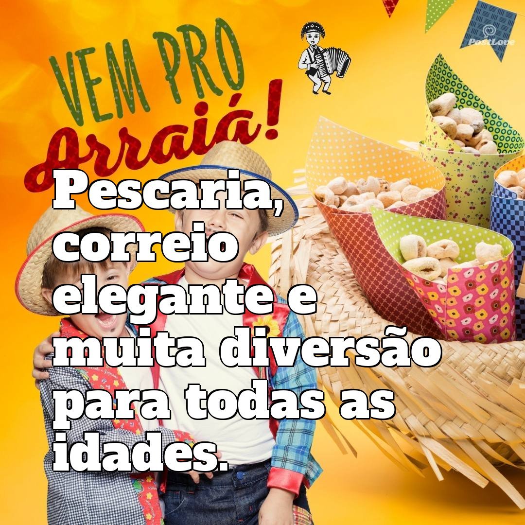 Pescaria, correio elegante e muita diversão para todas as idades.