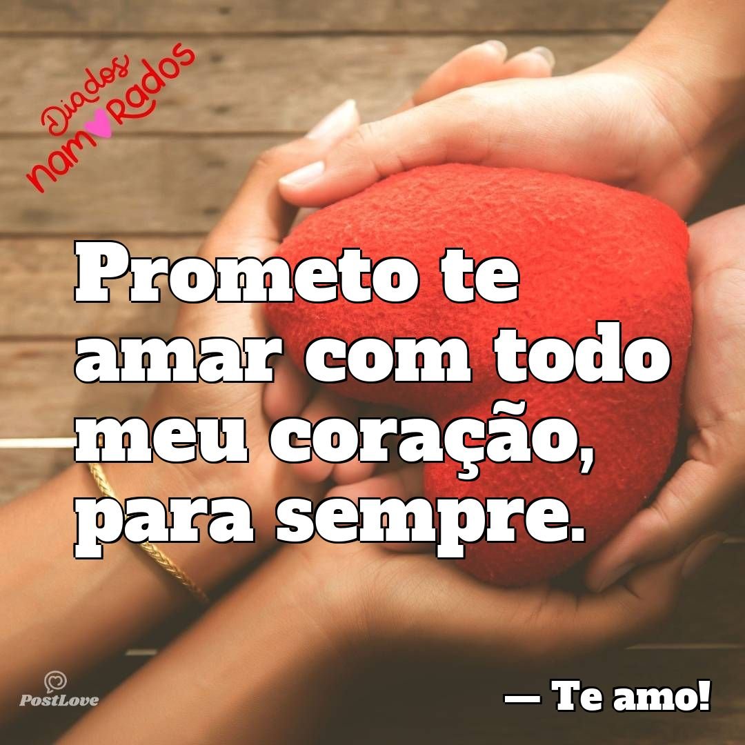 Prometo te amar com todo meu coração, para sempre.