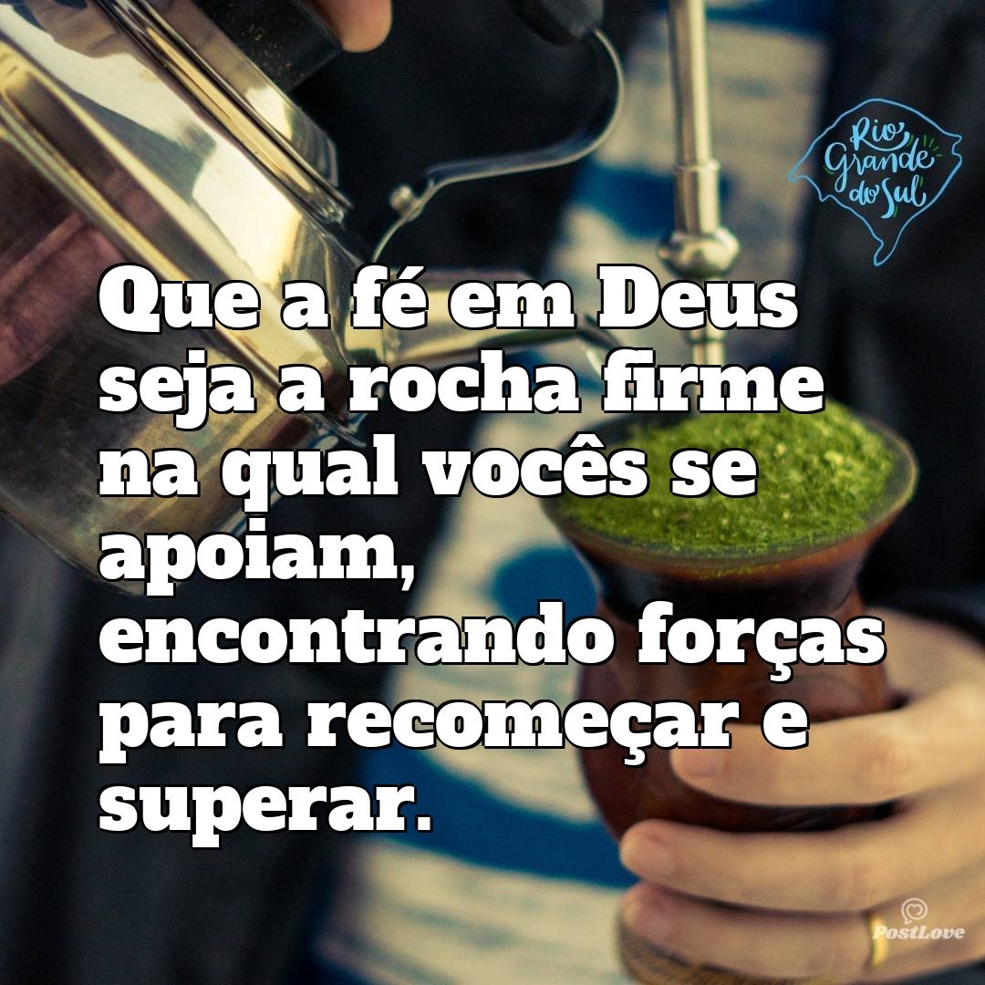 Que a fé em Deus seja a rocha firme na qual vocês se apoiam, encontrando forças para recomeçar e superar.