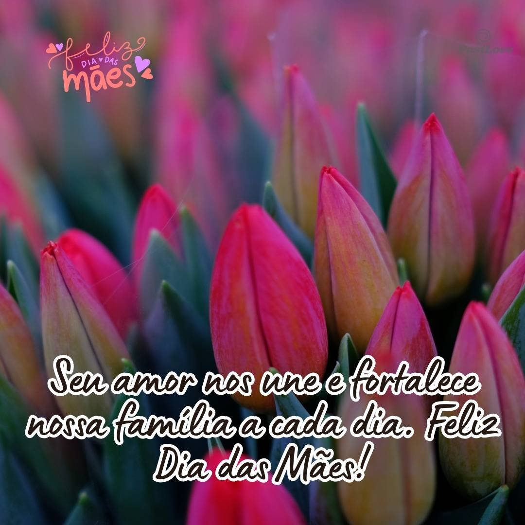 Seu amor nos une e fortalece nossa família a cada dia. Feliz Dia das Mães!
