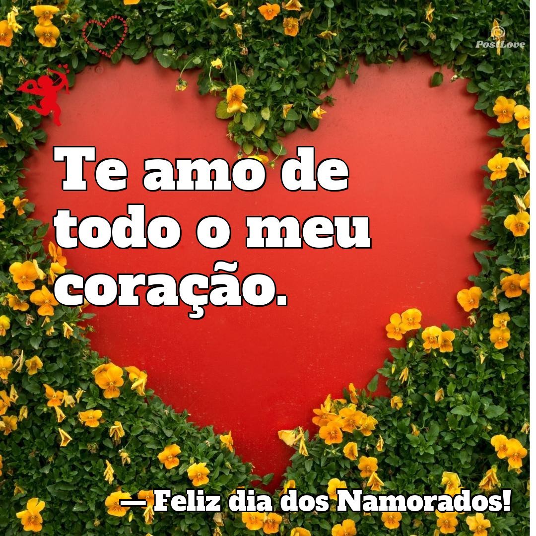 Te amo de todo o meu coração.