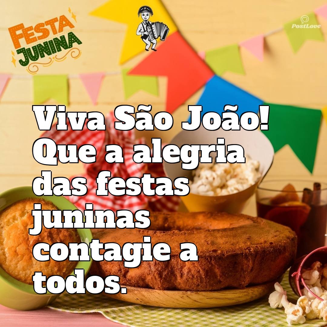 Viva São João! Que a alegria das festas juninas contagie a todos.