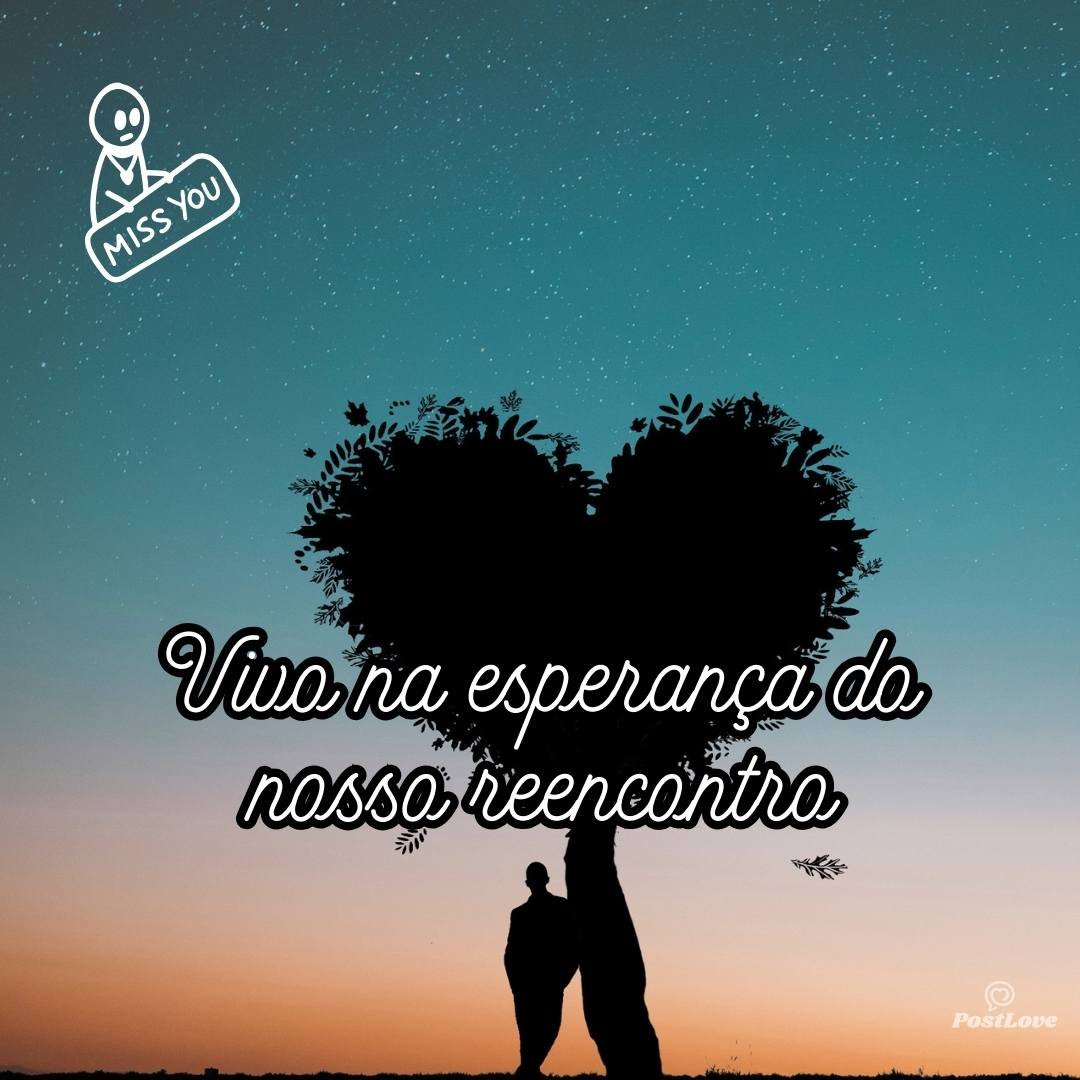 Vivo na esperança do nosso reencontro