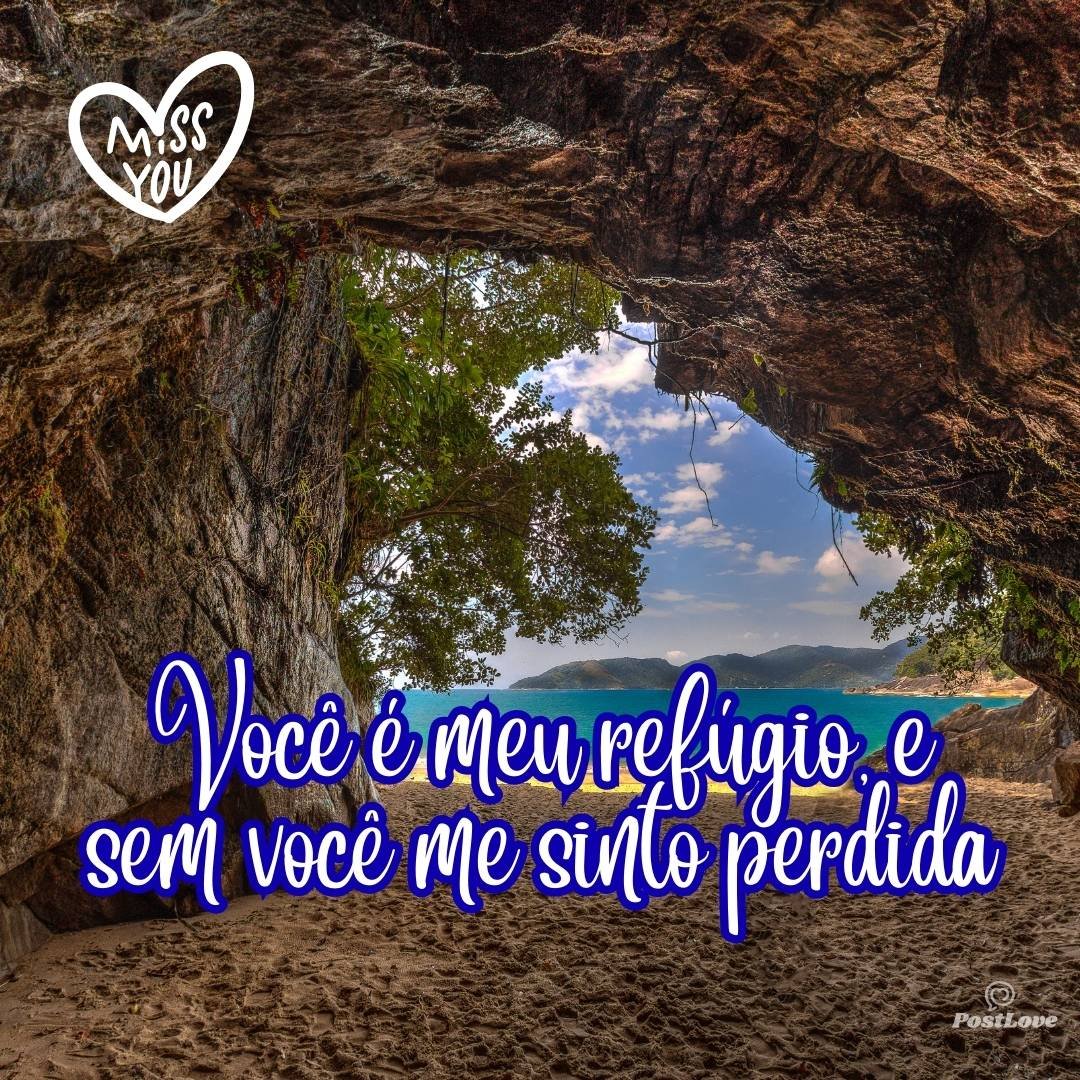 Você é meu refúgio, e sem você me sinto perdida