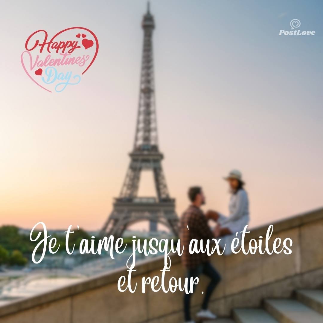 Je t'aime jusqu'aux étoiles et retour.