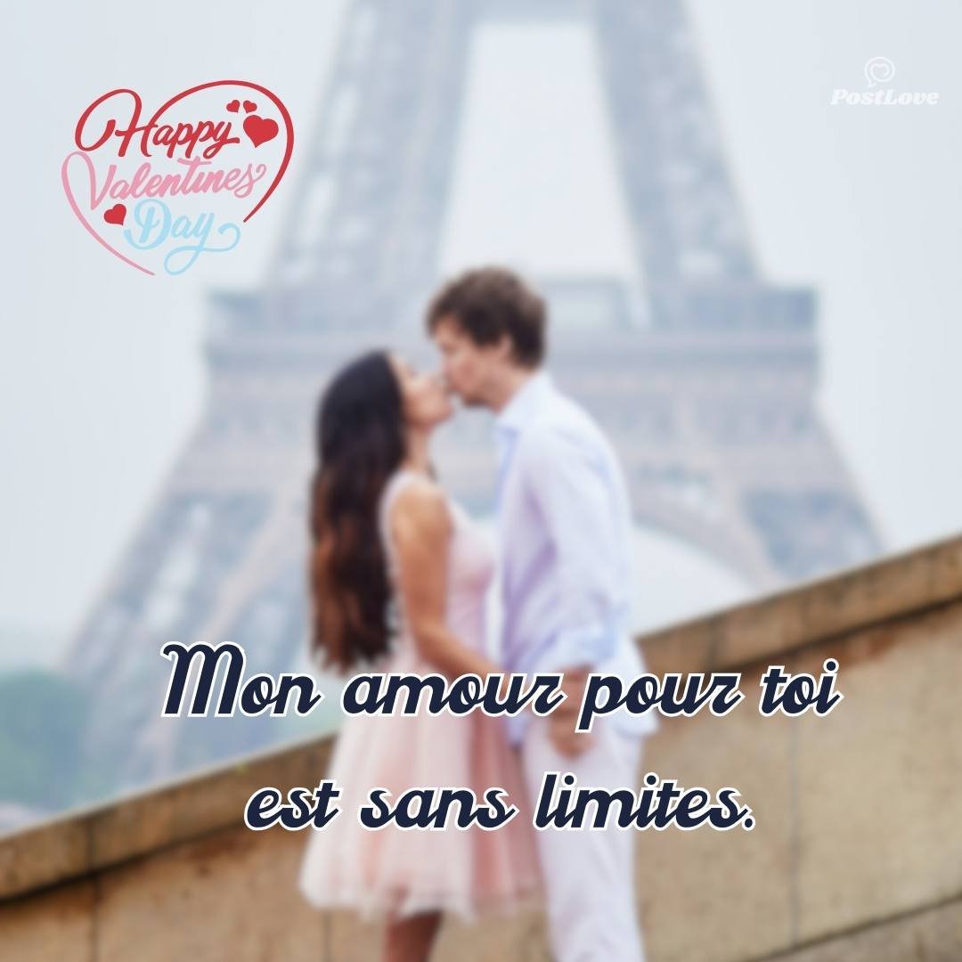 Mon amour pour toi est sans limites.