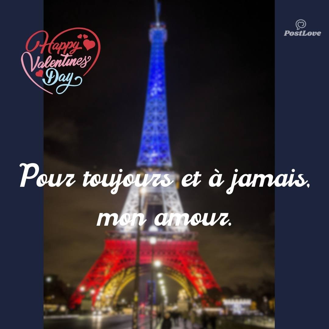 Pour toujours et à jamais, mon amour.
