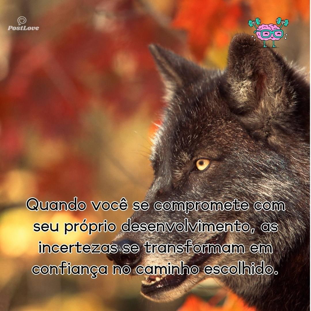 Quando você se compromete com seu próprio desenvolvimento, as incertezas se transformam em confiança no caminho escolhido.