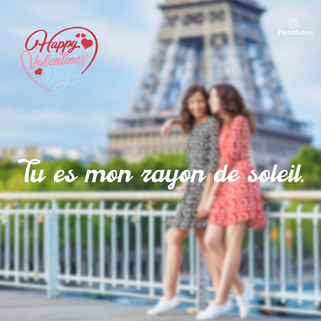 Tu es mon rayon de soleil.