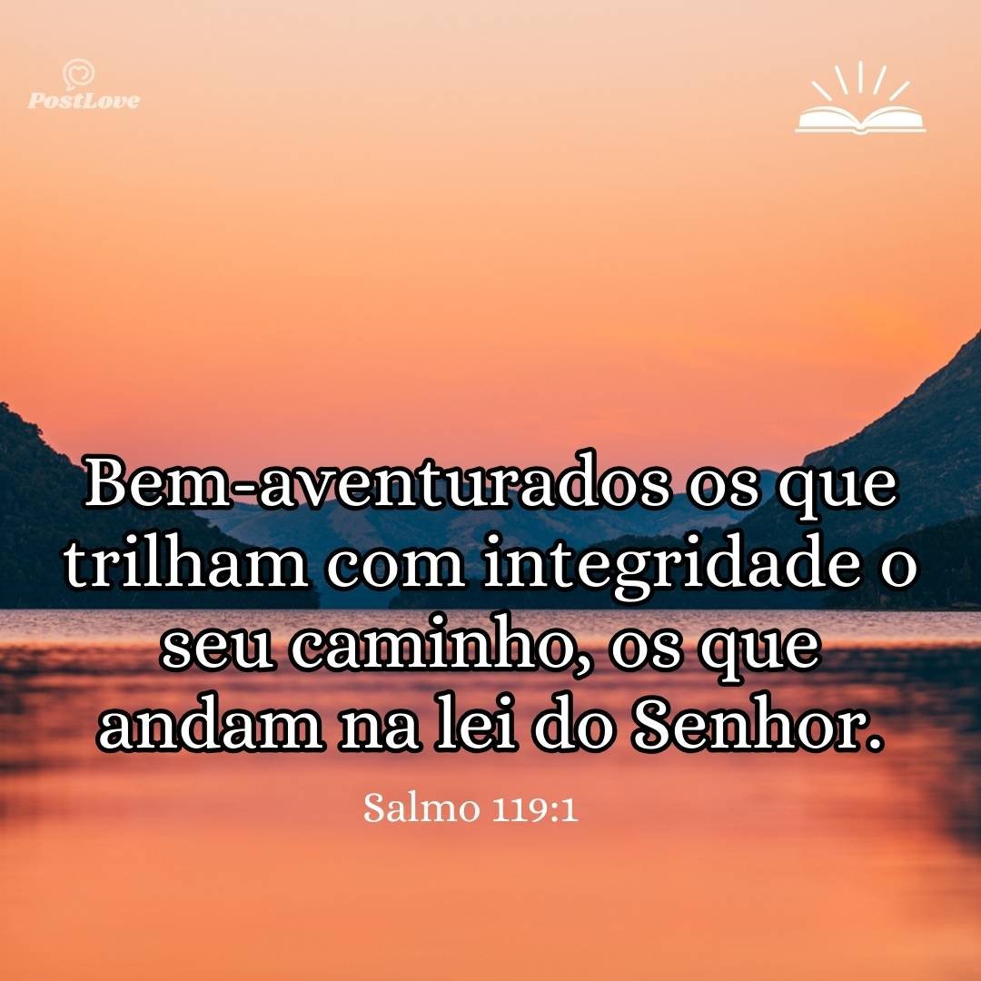Bem-aventurados os que trilham com integridade o seu caminho, os que andam na lei do Senhor.