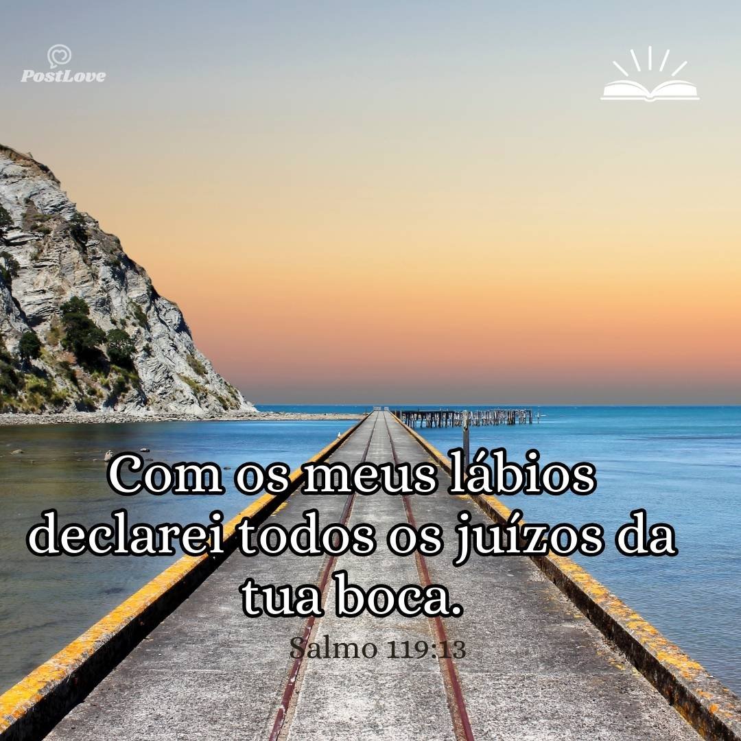 Com os meus lábios declarei todos os juízos da tua boca.