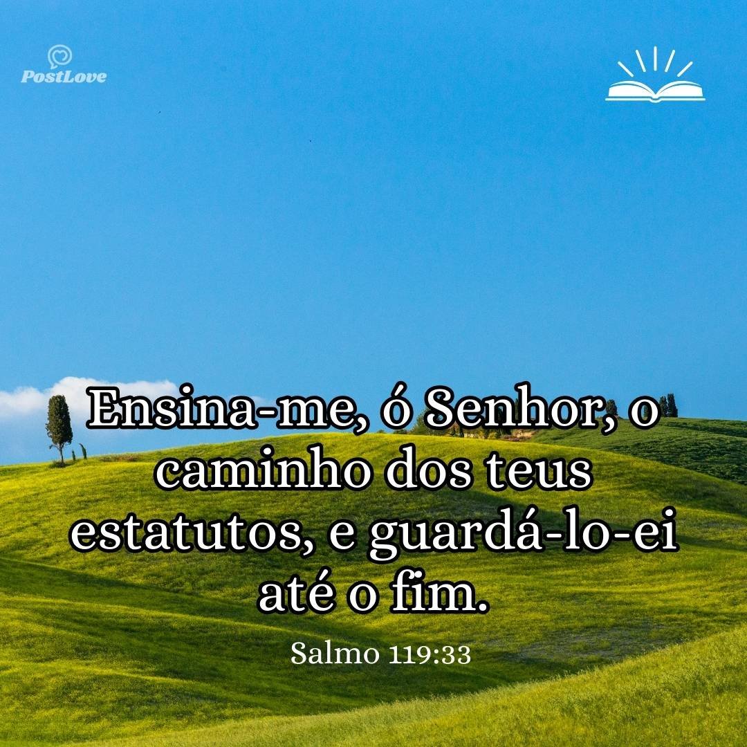 Ensina-me, ó Senhor, o caminho dos teus estatutos, e guardá-lo-ei até o fim.