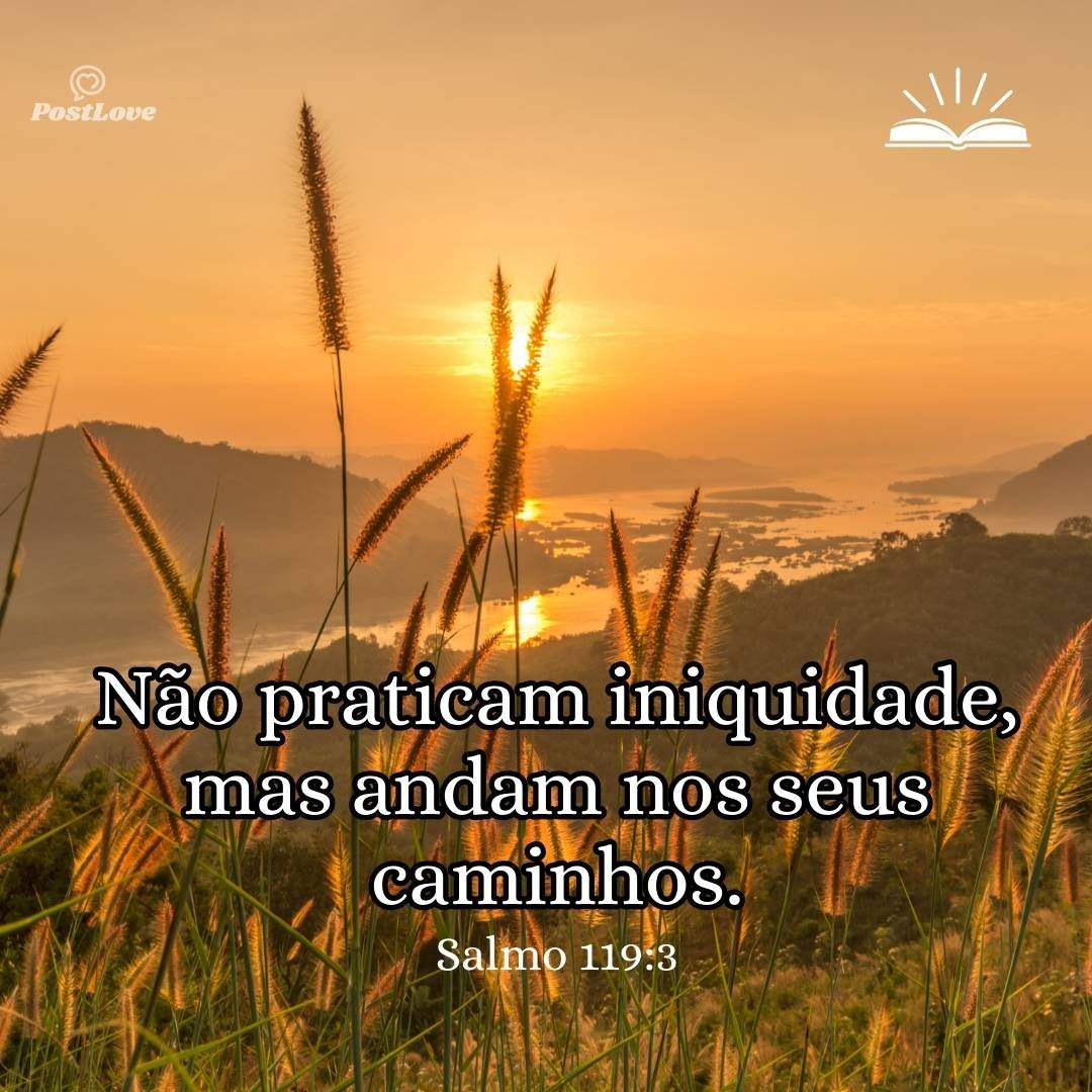 Não praticam iniquidade, mas andam nos seus caminhos.