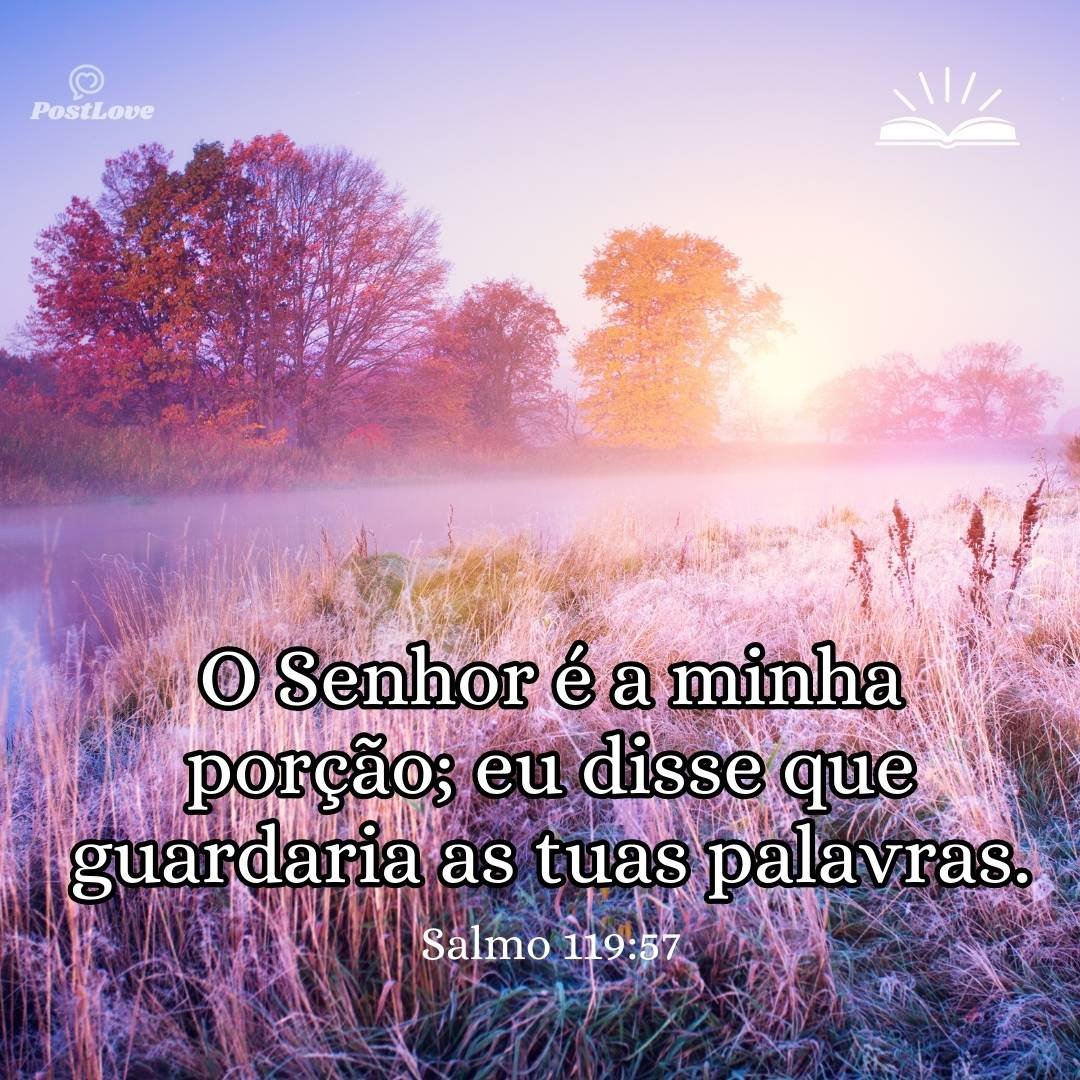 O Senhor é a minha porção; eu disse que guardaria as tuas palavras.