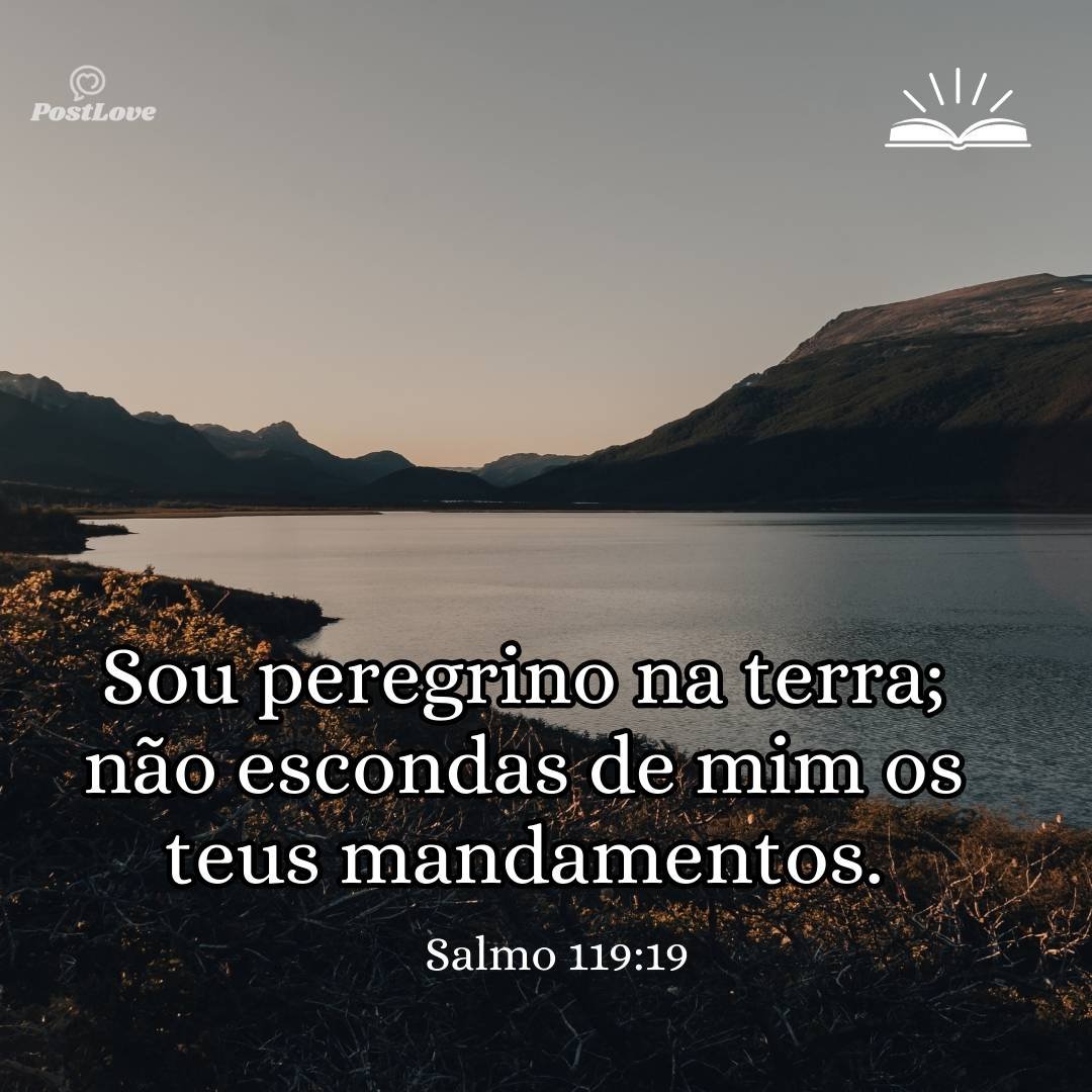 Sou peregrino na terra; não escondas de mim os teus mandamentos.