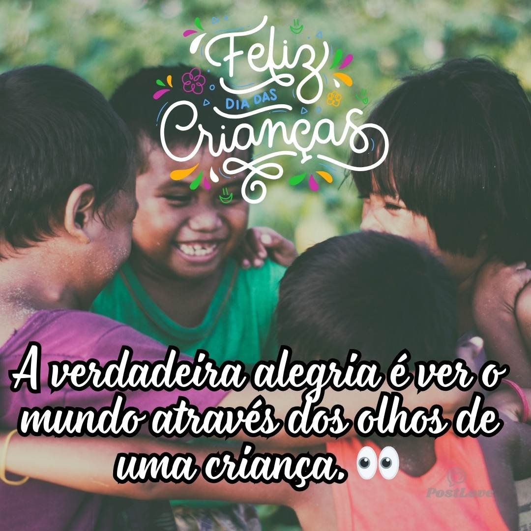 A verdadeira alegria é ver o mundo através dos olhos de uma criança. 👀