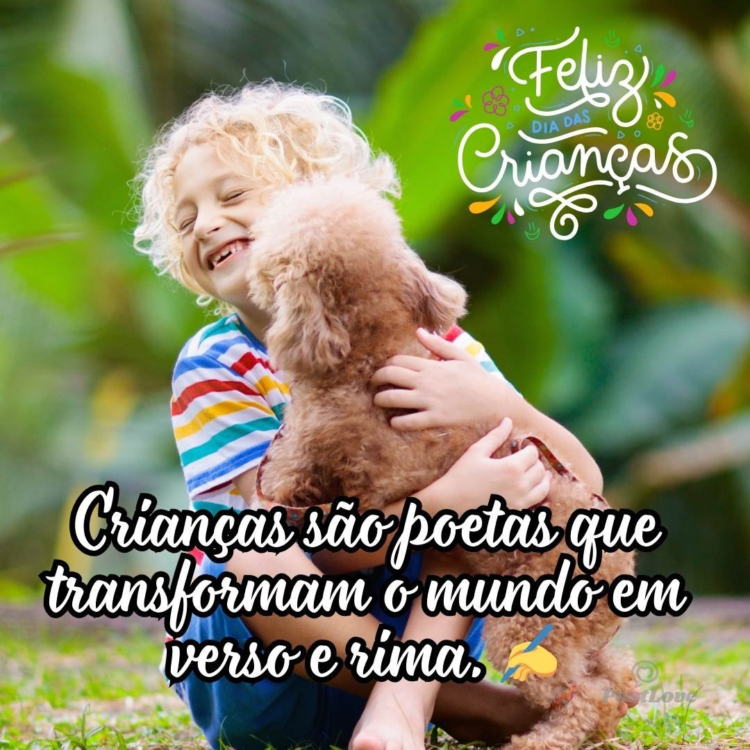 Crianças são poetas que transformam o mundo em verso e rima. ✍️