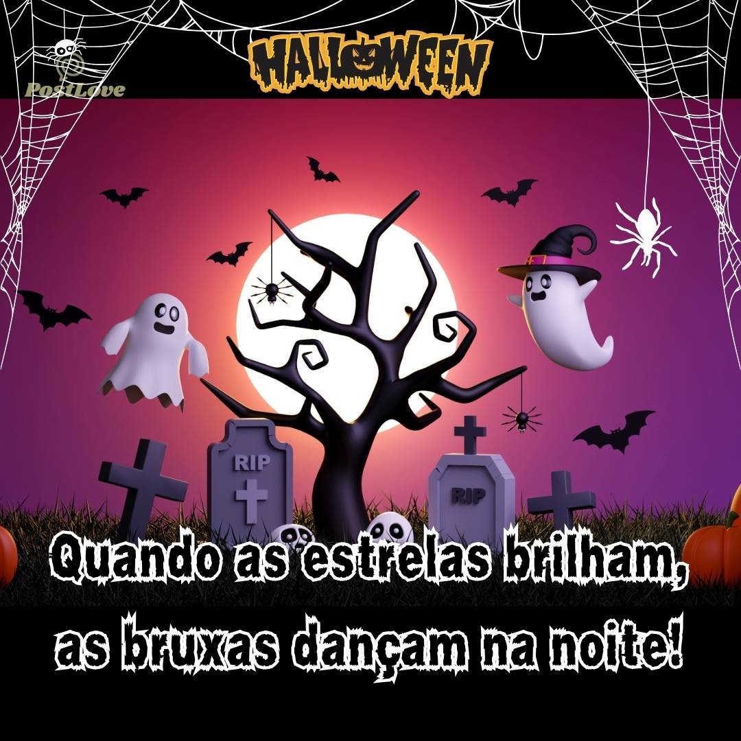 Quando as estrelas brilham, as bruxas dançam na noite!