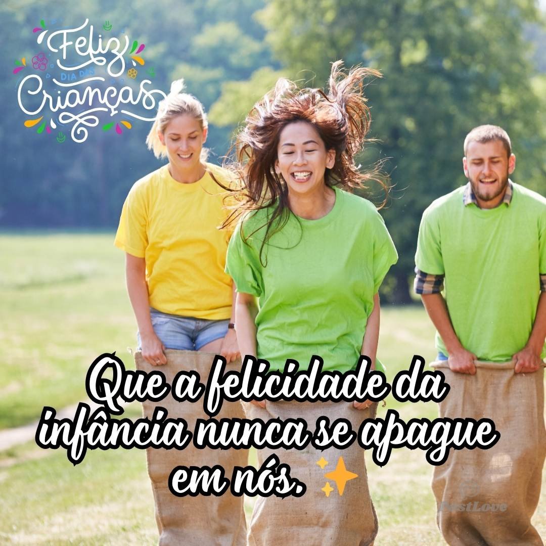 Que a felicidade da infância nunca se apague em nós. ✨