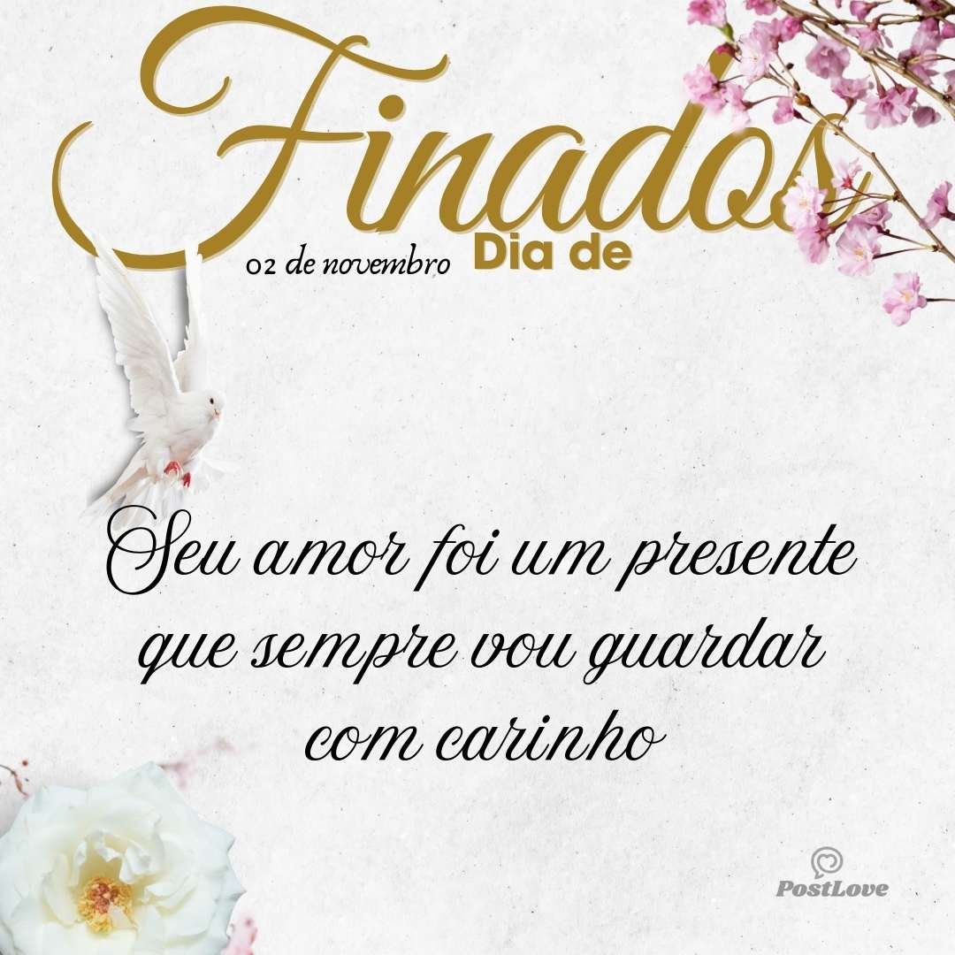 Seu amor foi um presente que sempre vou guardar com carinho
