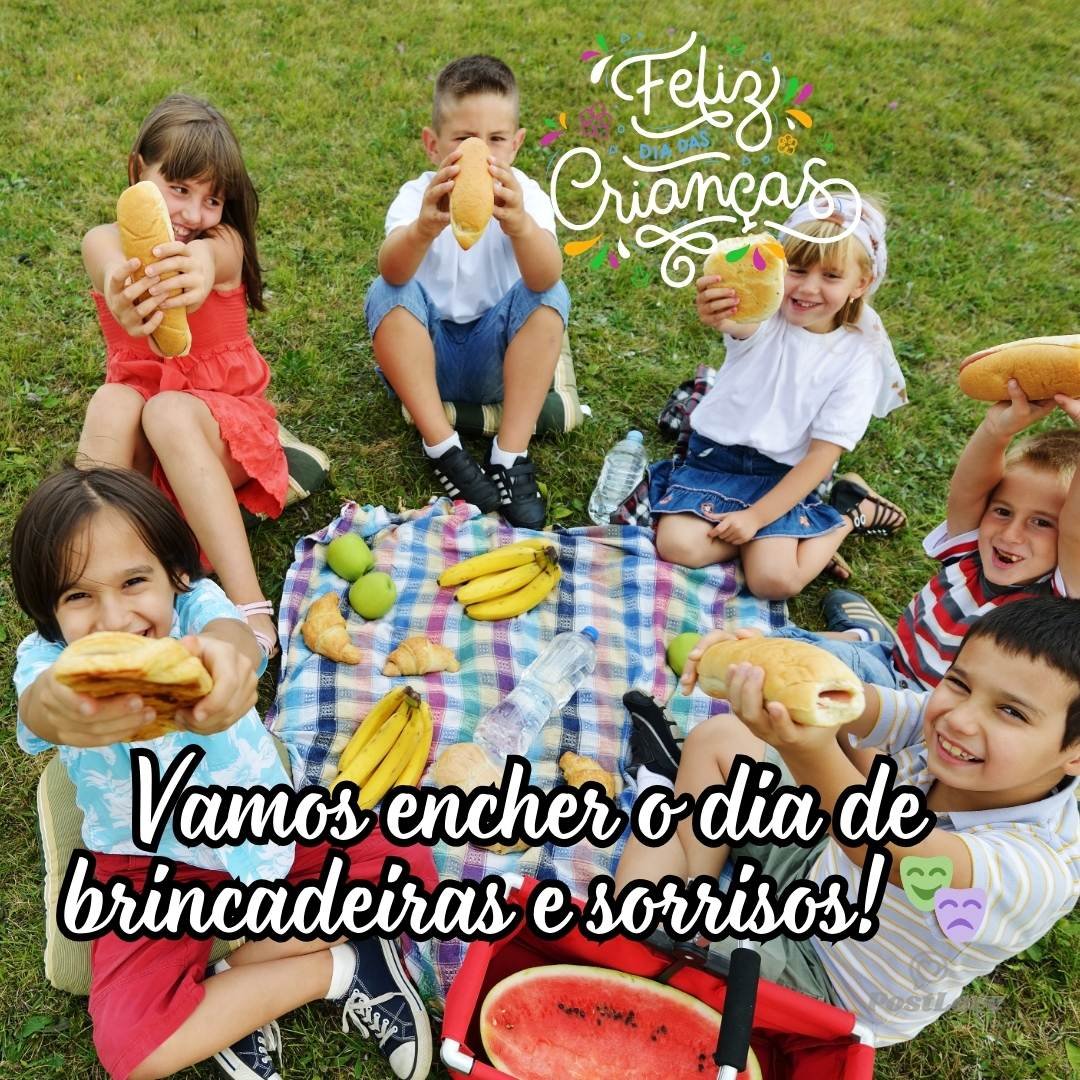 Vamos encher o dia de brincadeiras e sorrisos! 🎭