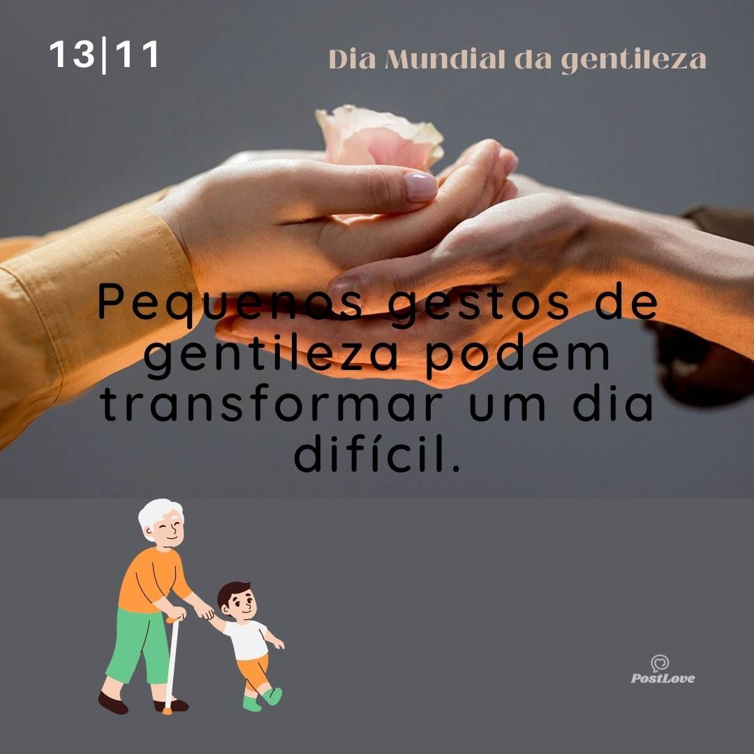Pequenos gestos de gentileza podem transformar um dia difícil.