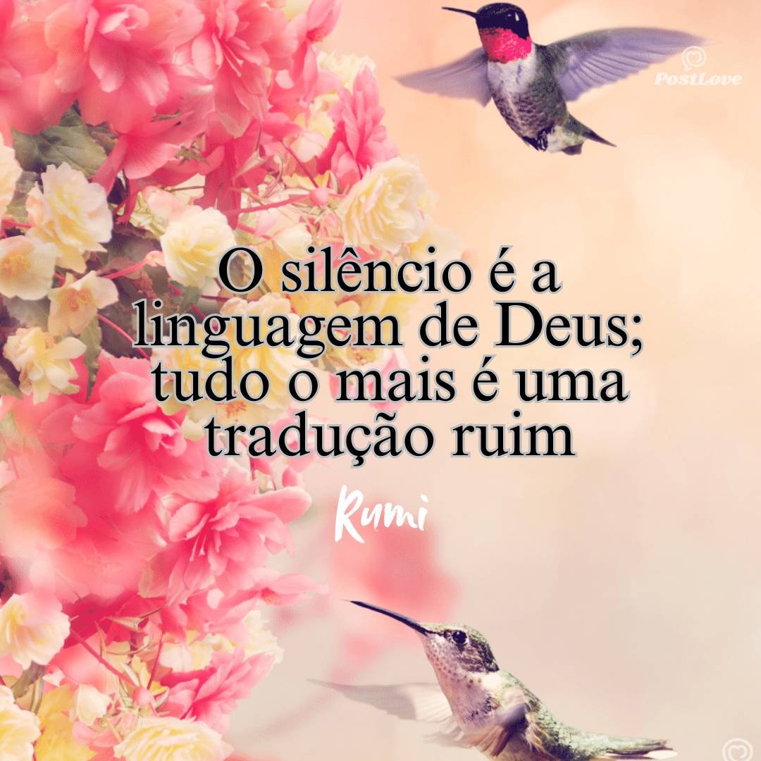 O silêncio é a linguagem de Deus; tudo o mais é uma tradução ruim