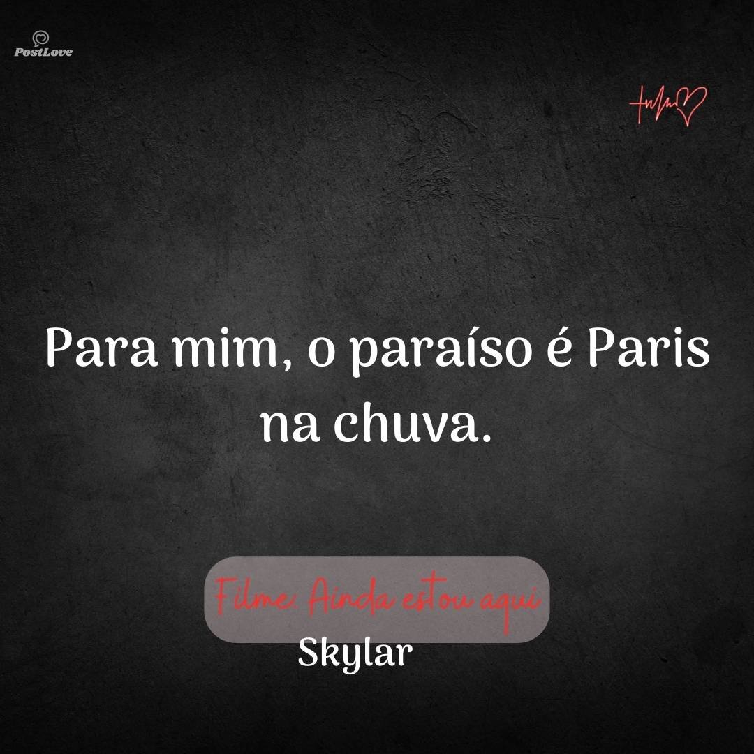 Para mim, o paraíso é Paris na chuva.